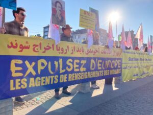 Iranian Opposition Rally In front of Antwerp’s Court of Appeal during the last Hearing Session of Iranian regime’s Terrorists