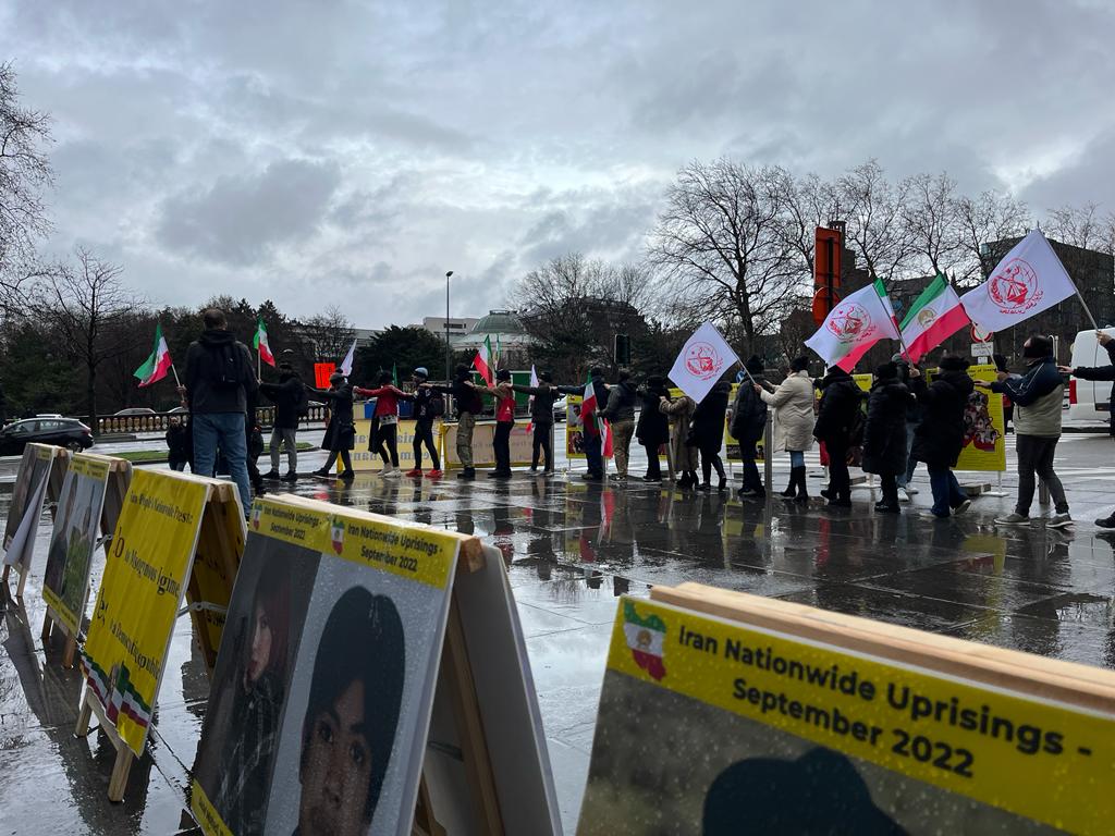 Demonstrations of Iranians in Belgium in support of the Iran Uprising and the rights of political refugees in Belgium