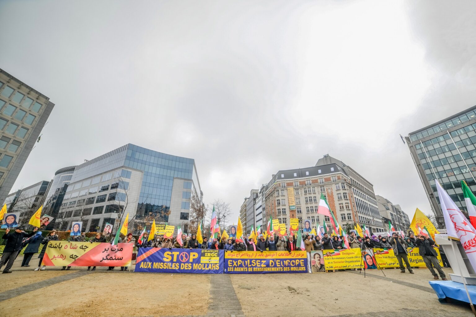 Demonstrations of NCRI supporters in Brussels Simultaneous with the European Union meeting, calling for Blacklisting IRGC