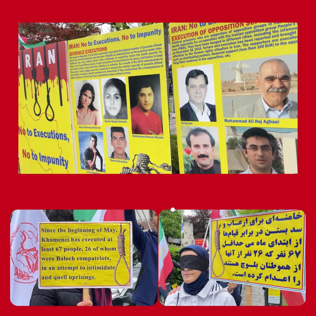 Brussels: Demonstration of NCRI supporters in protest of the new wave of executions in Iran