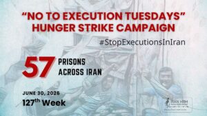 La 127e semaine de la campagne « Non aux mardis des exécutions » dans 57 prisons iraniennes