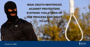 Iran : Condamnations à mort contre des manifestants